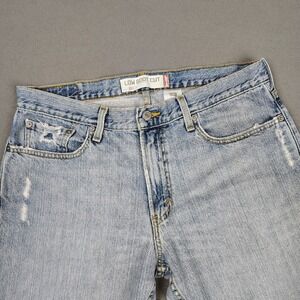 Vintage Y2K Levis Low Boot Cut 34x28 Blue Patchwork Thrashed Skater Grunge Rave